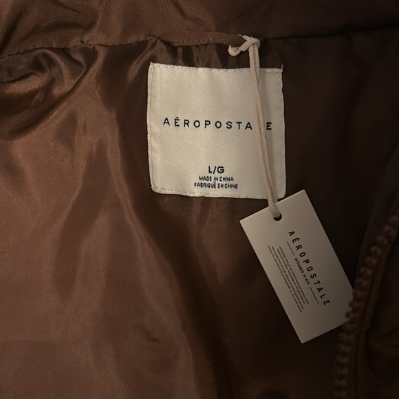 Aeropostale Brown Puffer Vest - Picture 3 of 4